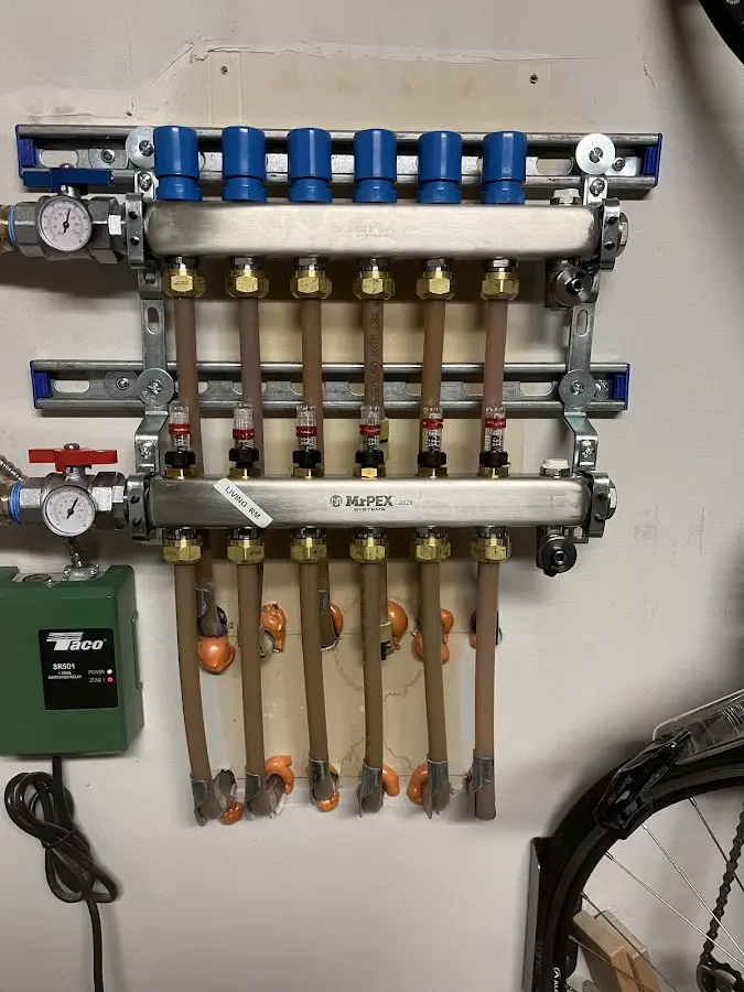 Plumber performing Gas Line Installation at a residential property in West Seneca